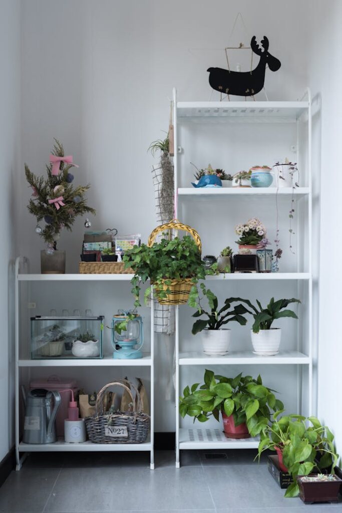 White Wooden 4-layered Shelf